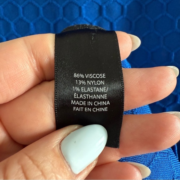 Pink Tartan cobalt blue sleeveless knit midi dress - Medium - Picture 6 of 6